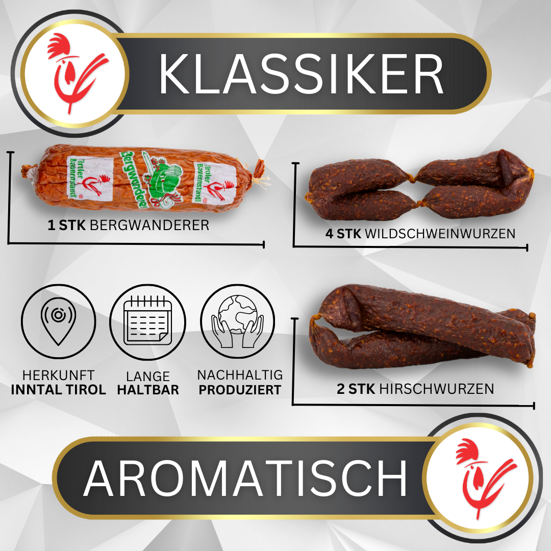 Geschenkbox mit 8 verschiedenen Produkten - Tiroler Bauernstandl