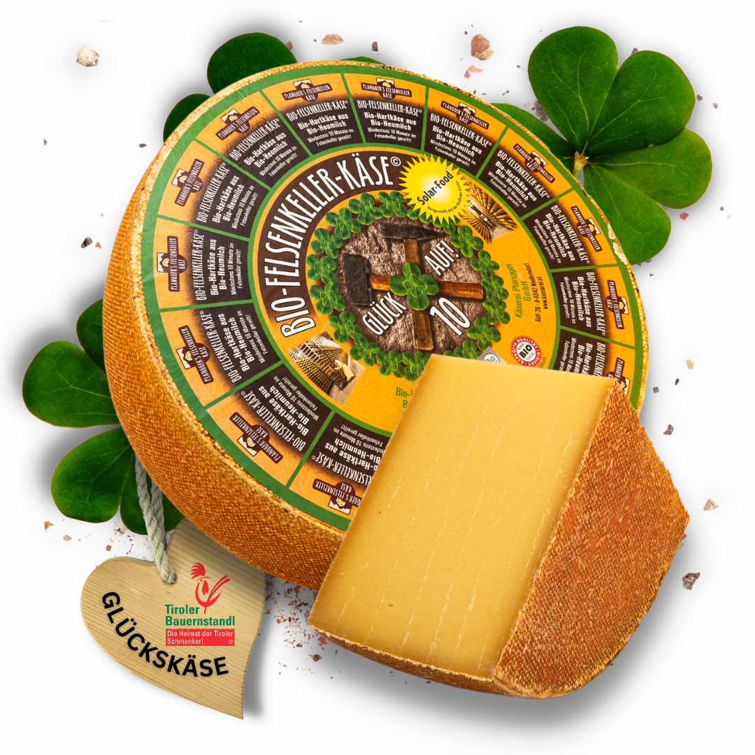 Tiroler BIO Glückskäse würziger Hartkäse | 45 % Fett i.Tr. - Tiroler Bauernstandl