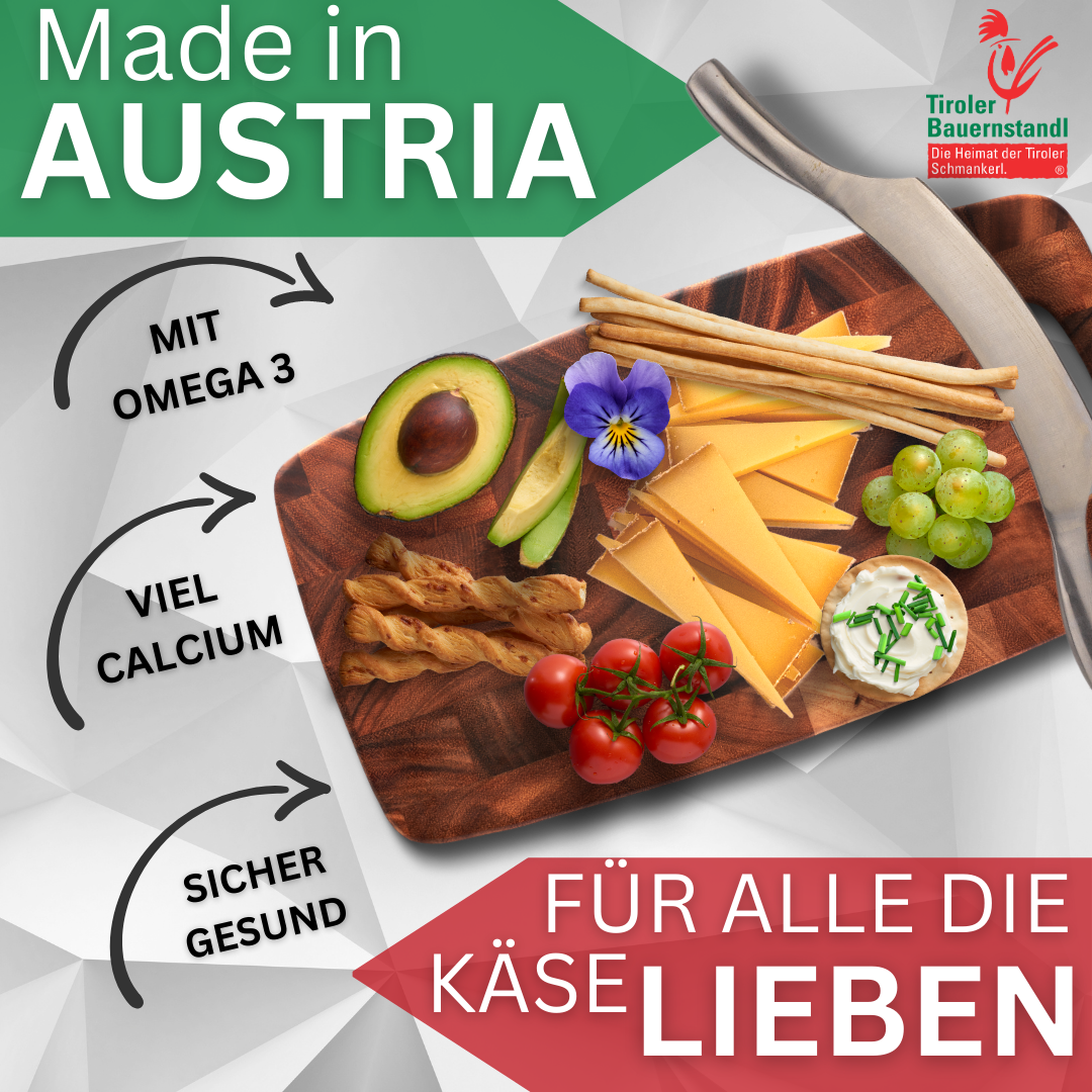 Tiroler Sennkäse cremig milder Schnittkäse 45 % F.i.Tr. - Tiroler Bauernstandl