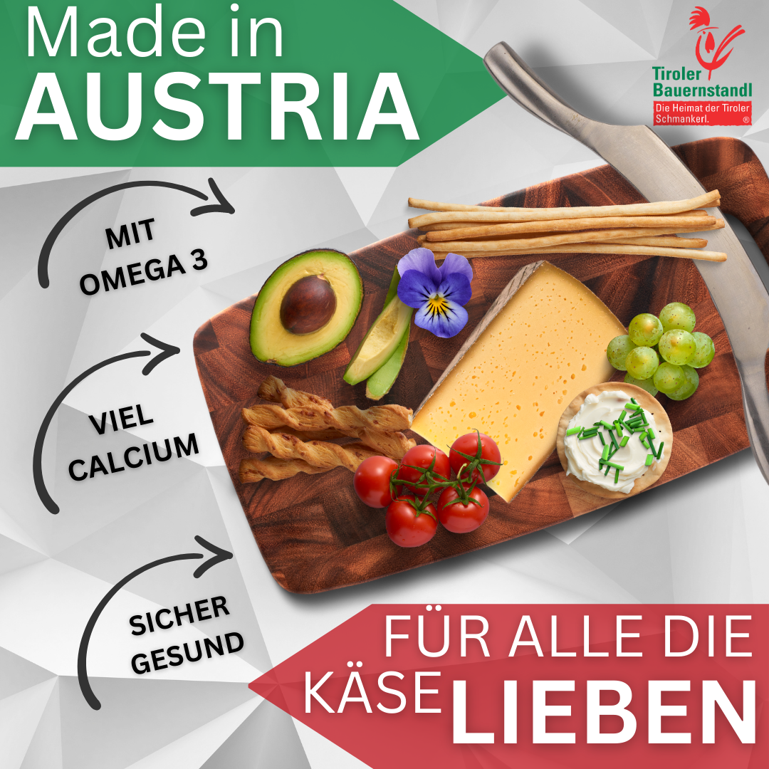 Tiroler Steinbeißer aromatischer Schnittkäse mit Steinsalz | 45% Fett i. Tr. - Tiroler Bauernstandl