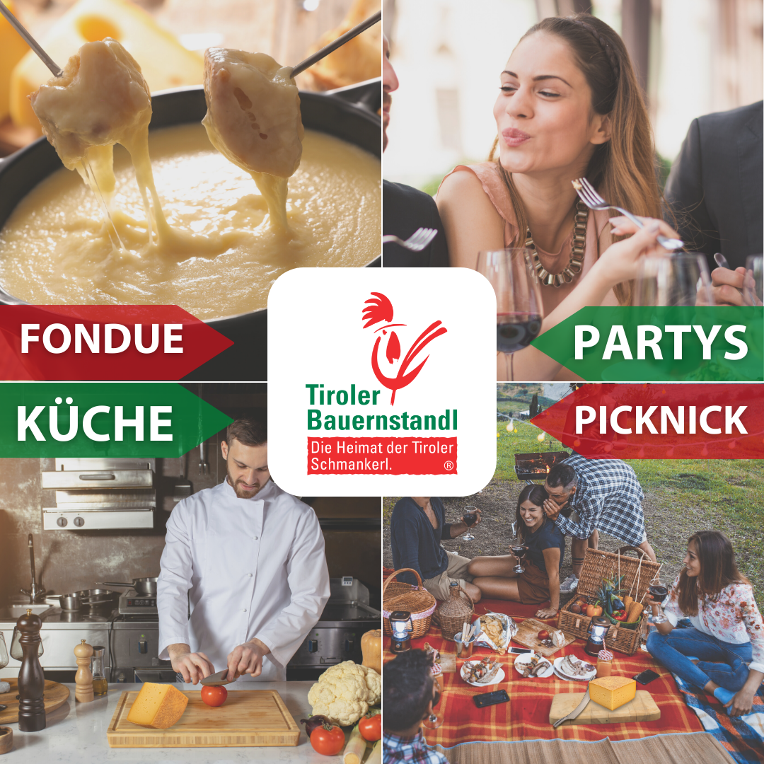 Tiroler Sennkäse cremig milder Schnittkäse 45 % F.i.Tr. - Tiroler Bauernstandl