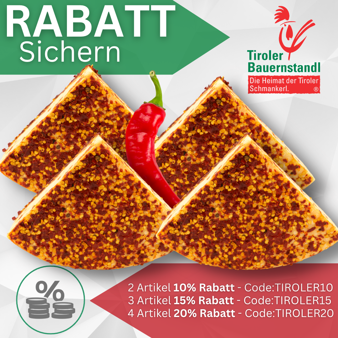 Tiroler Chili Käse | 50 % Fett i.Tr. - Tiroler Bauernstandl