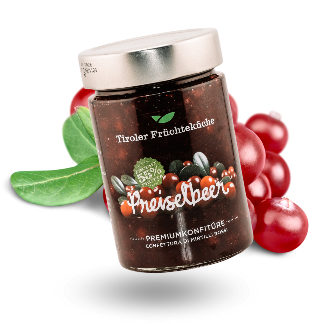 Tiroler Früchteküche Preiselbeer Konfitüre | 420g - Tiroler Bauernstandl