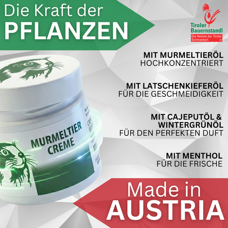 Murmeltier Creme – Unterweger Tirol - Tiroler Bauernstandl