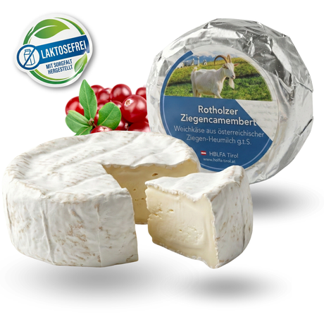 Rotholzer Ziegencamembert – Feinster Tiroler Weichkäse aus 100% Ziegen-Heumilch g.t.S. - Tiroler Bauernstandl